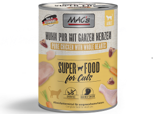 Mac's Katten Natvoer Blikjes 800g pure kip met hele gevogelteharten